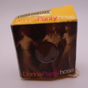 Vintage Dorina Lycra Control Panty Hose 27 MOCHA L